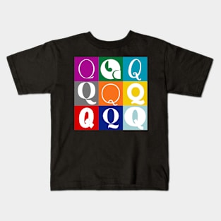 Letter Q, the pattern 1 Kids T-Shirt